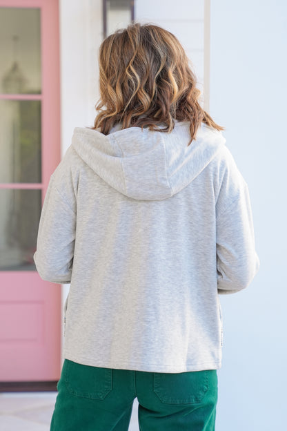 Long Sleeve Layered Hooded Jacket
