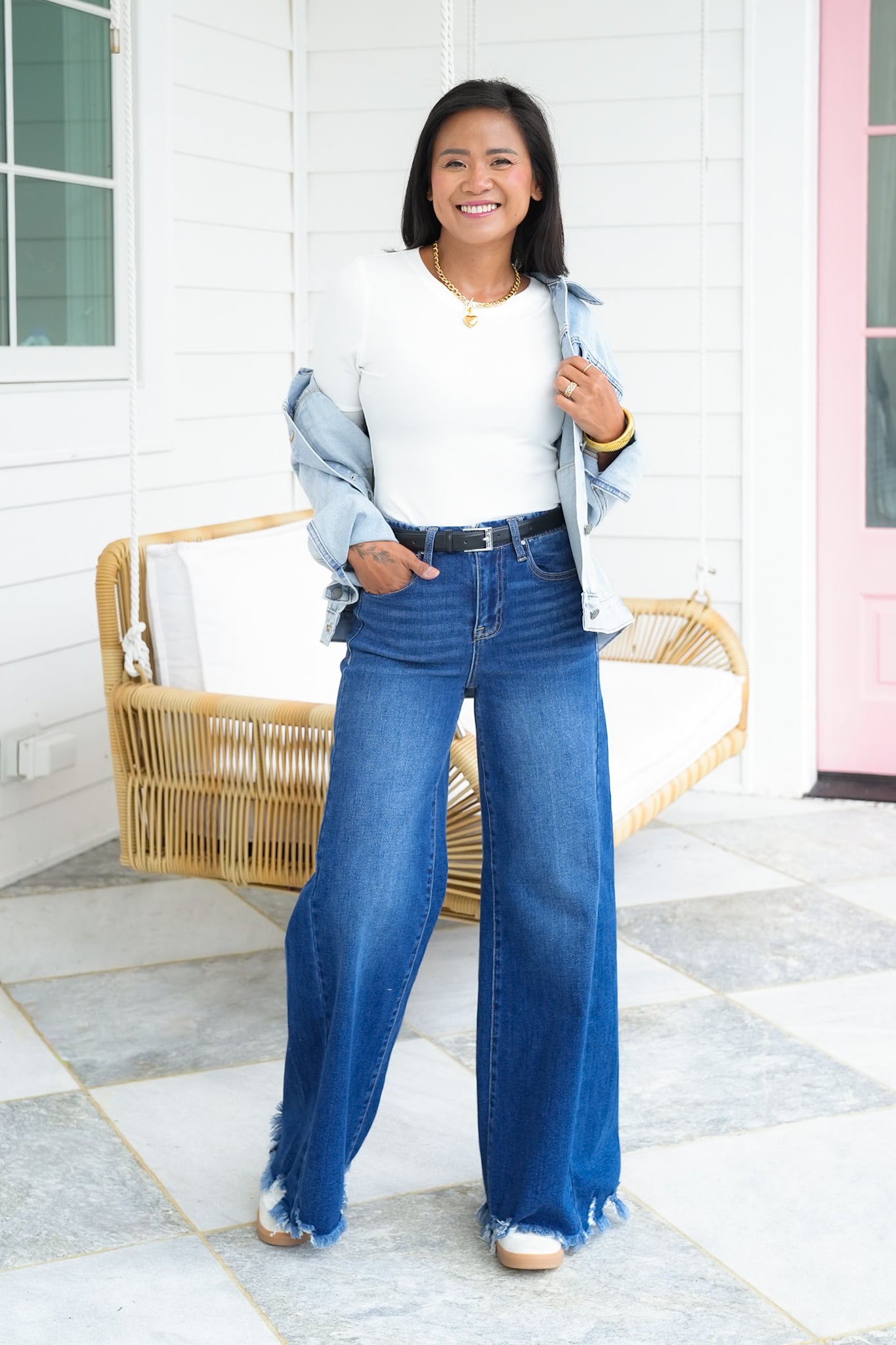 Mini Ribbed Long Sleeve Top with Thumb Hole Detail