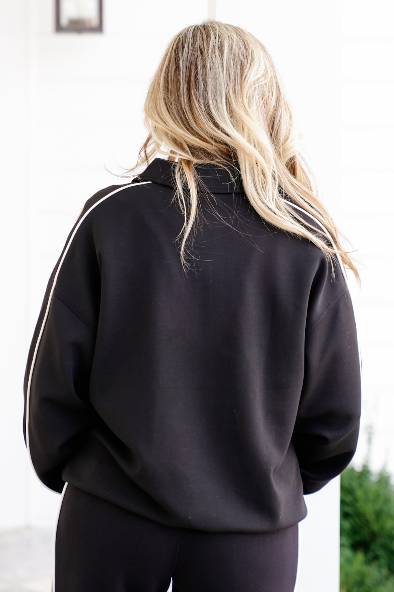 Scuba Long Sleeve Polo Top with Piping