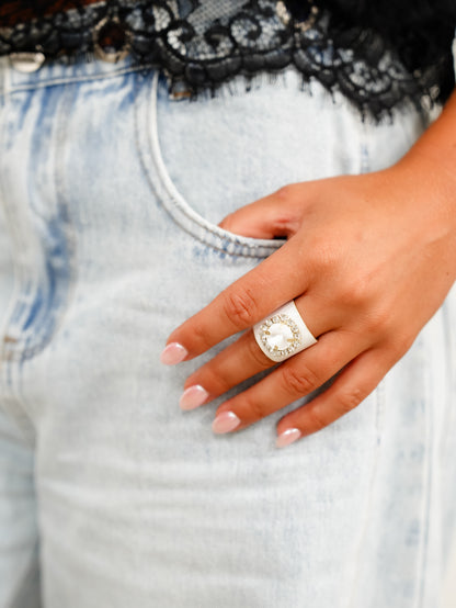 TOVA Jacci Gold Plated Crystal Ring