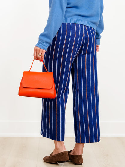 Multi Stripe Print High Waist Wide Leg Pants