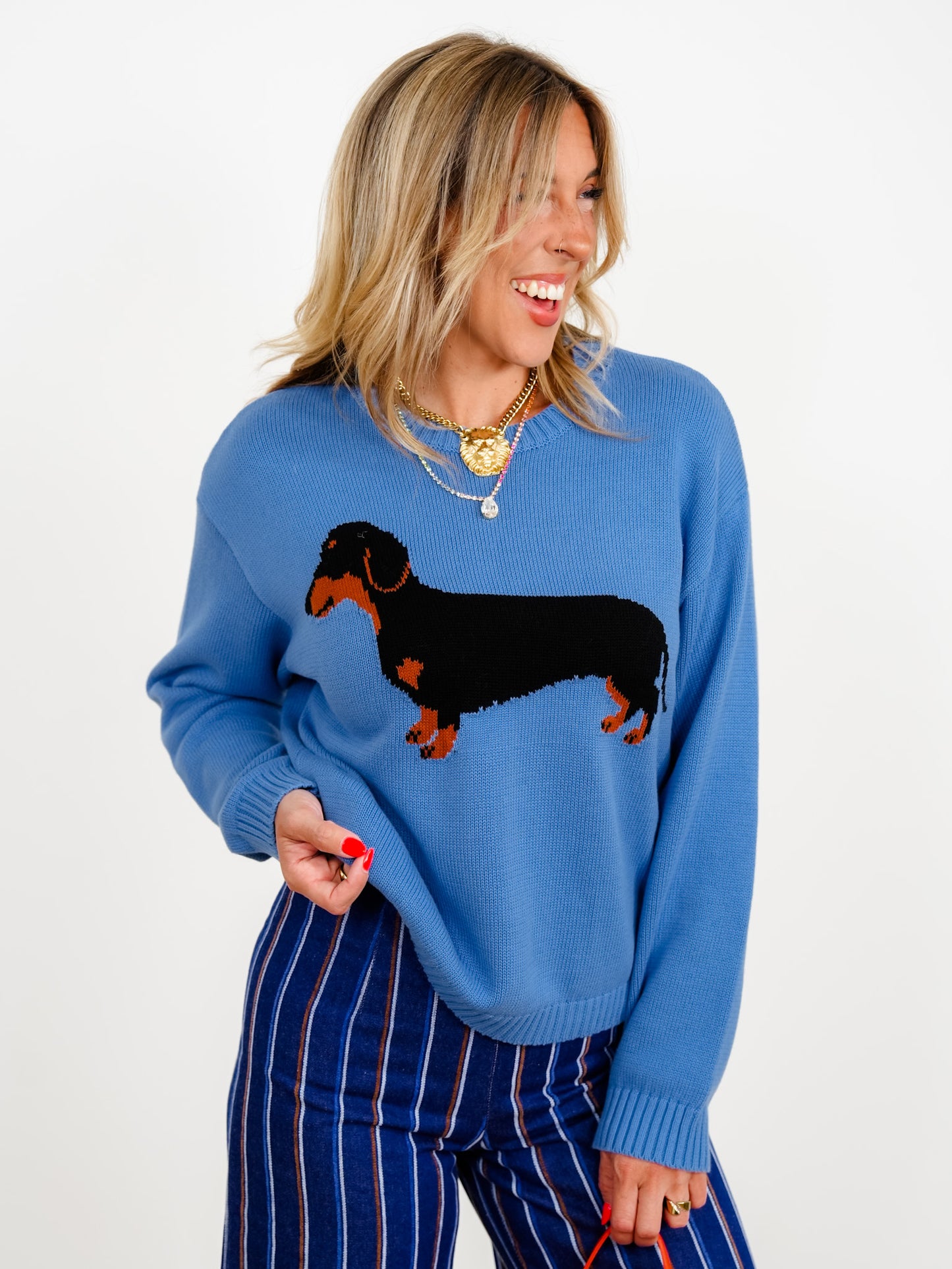 Long Sleeve Dachshund Pullover Sweater