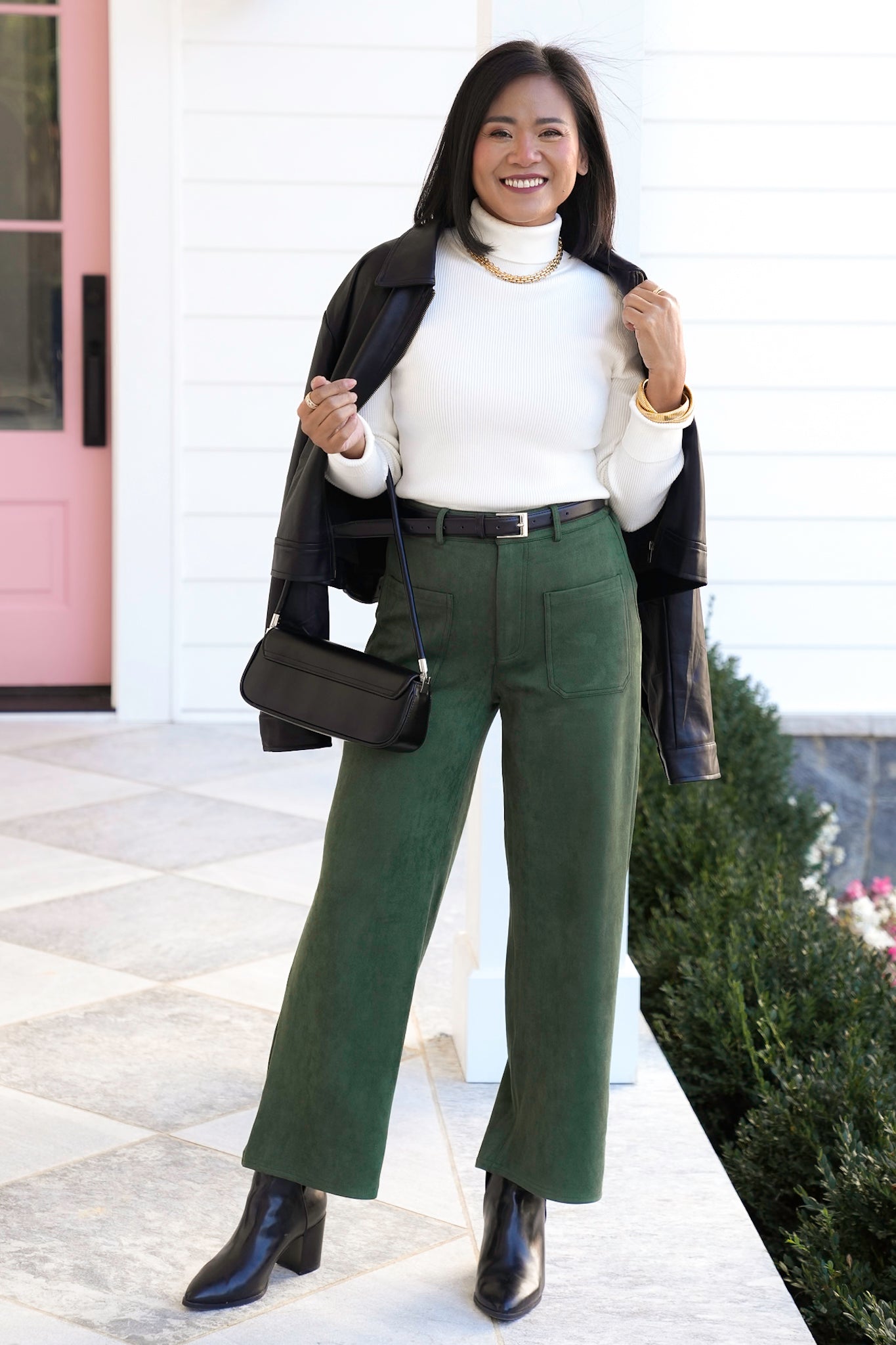 Ribbed Long Sleeve Turtleneck Sweater Top