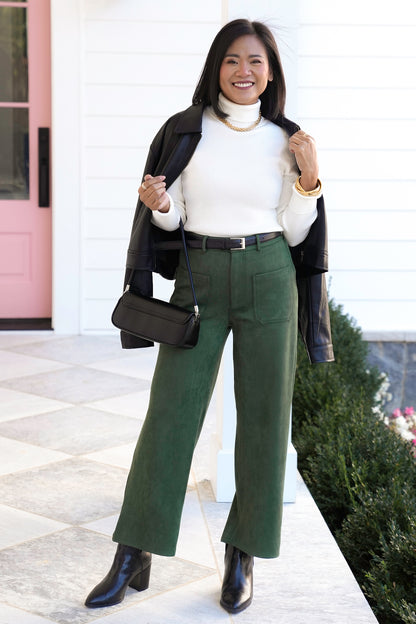 Ribbed Long Sleeve Turtleneck Sweater Top