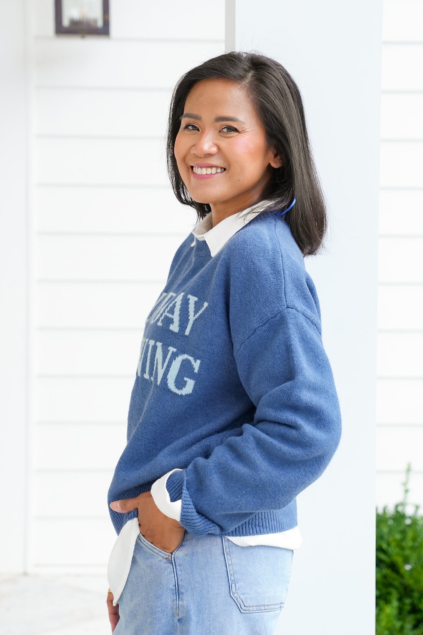 Long Sleeve "Sunday Morning" Pullover Sweater