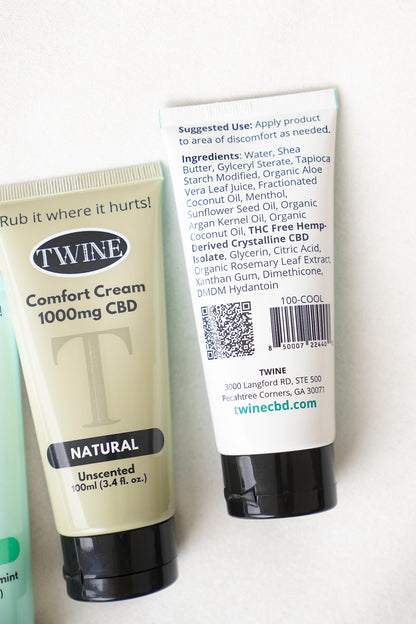 Twine Hemp Derived Cannabinol Comfort Cream 1000mg