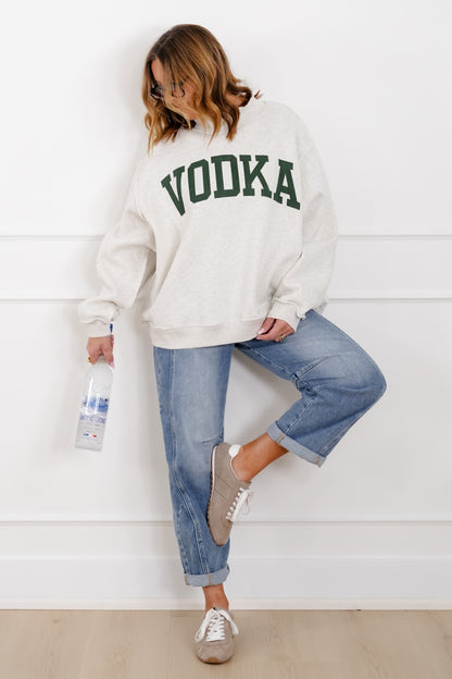 Long Sleeve Reversible "Vodka/Hungover" Graphic Sweatshirt