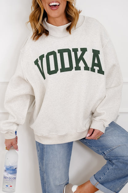 Long Sleeve Reversible "Vodka/Hungover" Graphic Sweatshirt