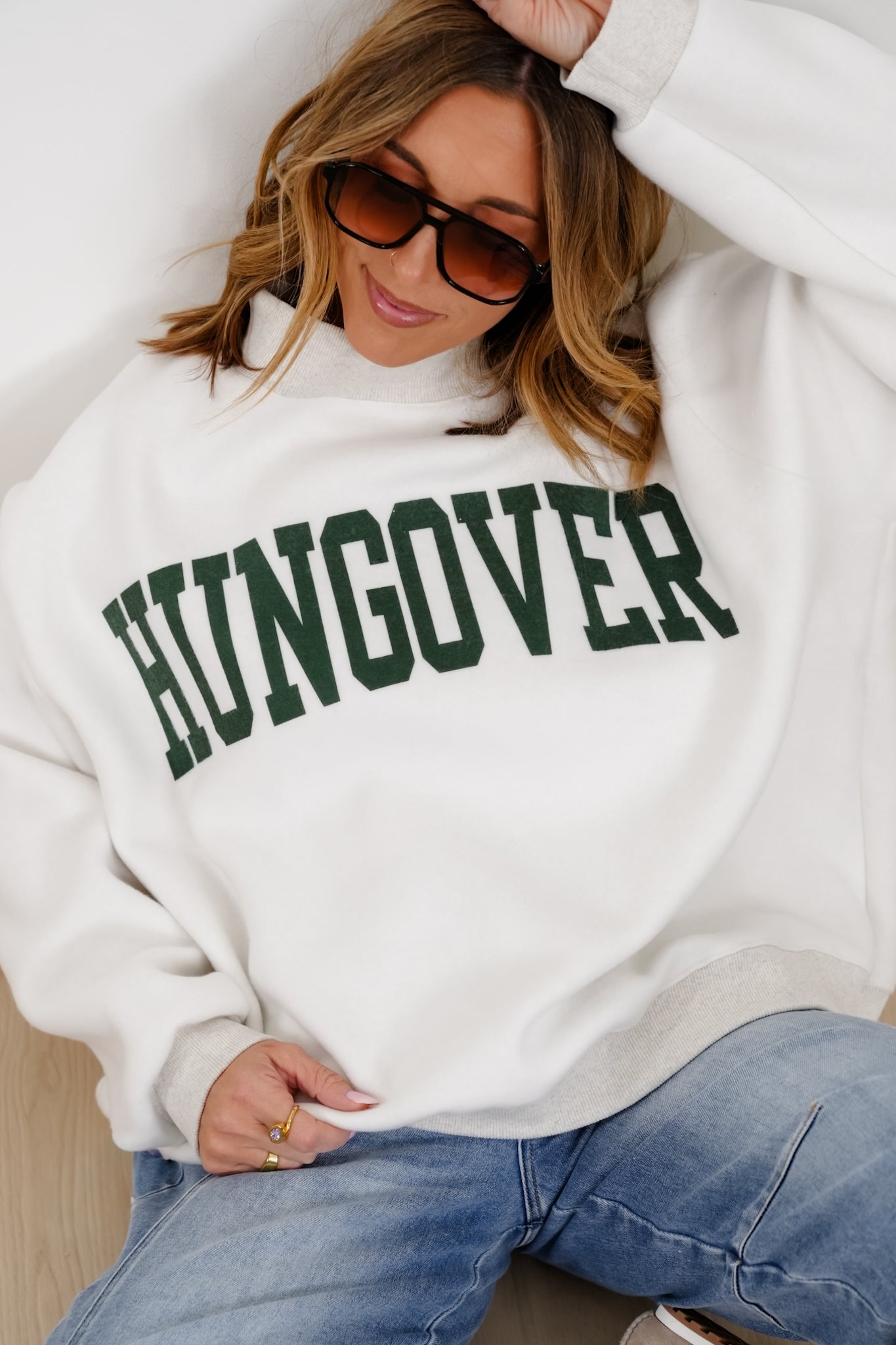 Long Sleeve Reversible "Vodka/Hungover" Graphic Sweatshirt
