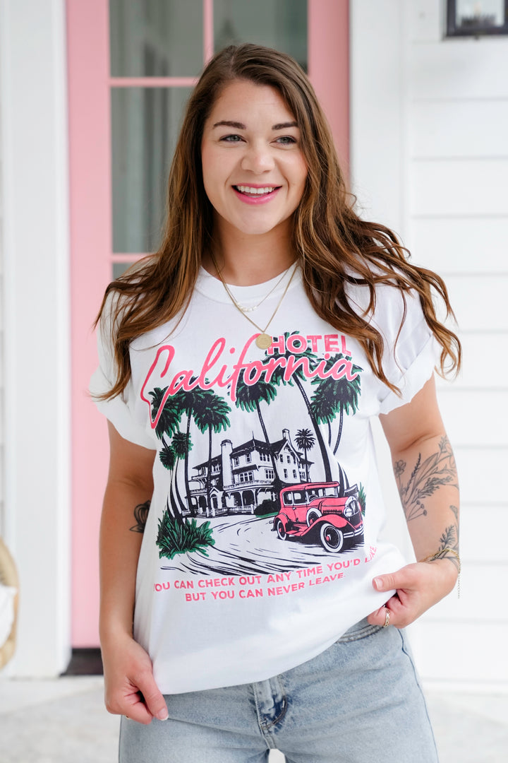 Plus/Reg Short Sleeve "Hotel California" Graphic Tee