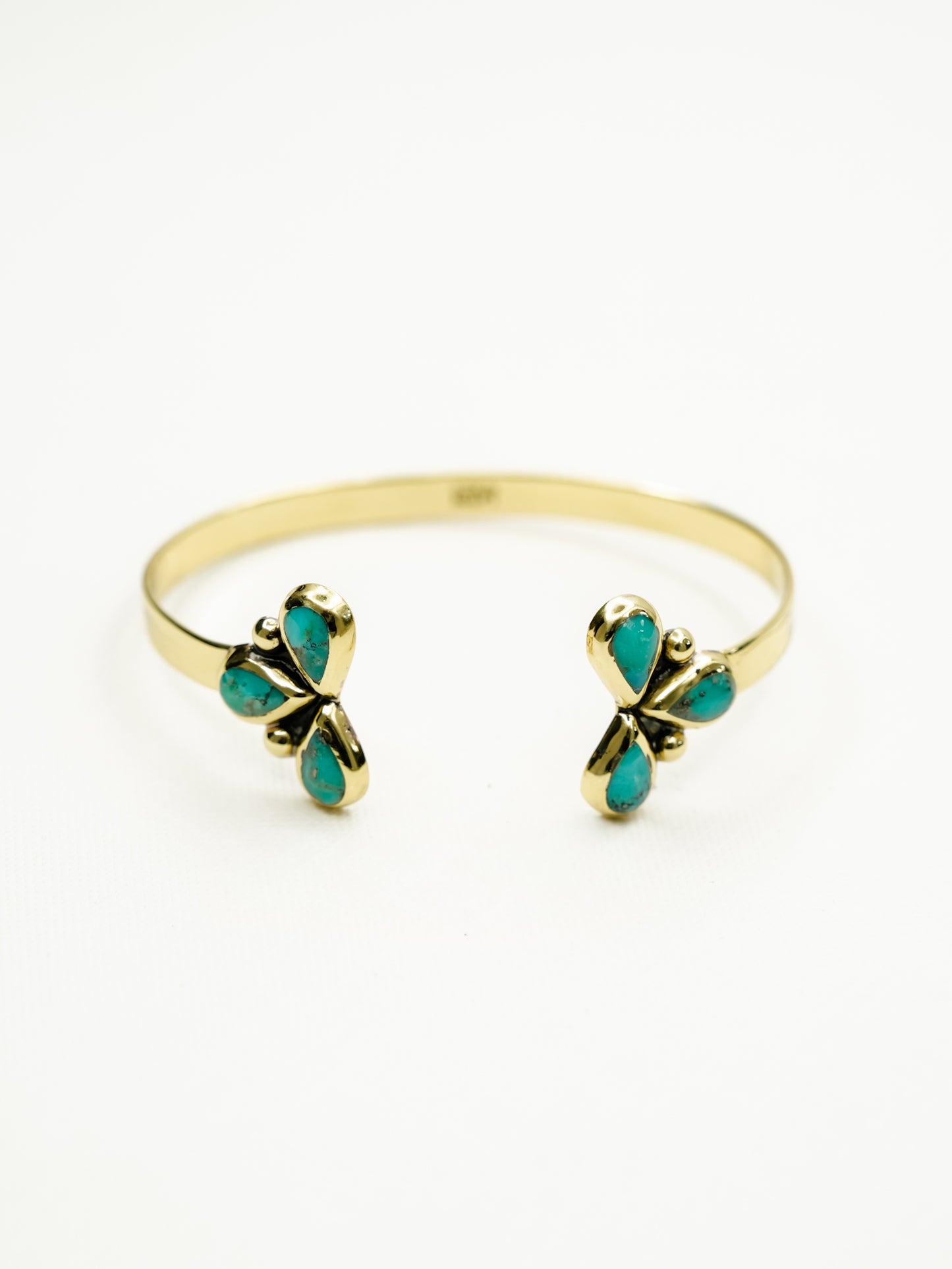 BOHO SOL Triple Teardrop Brass Cuff