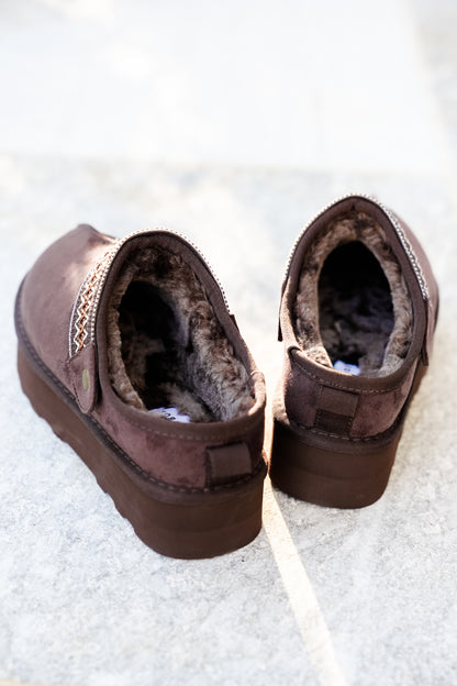 Yellow Box Vegan Shearling Lined Platform Clog