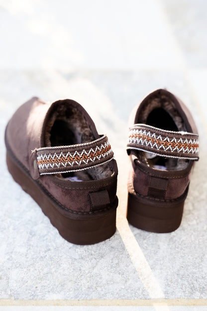 Yellow Box Vegan Shearling Lined Platform Clog