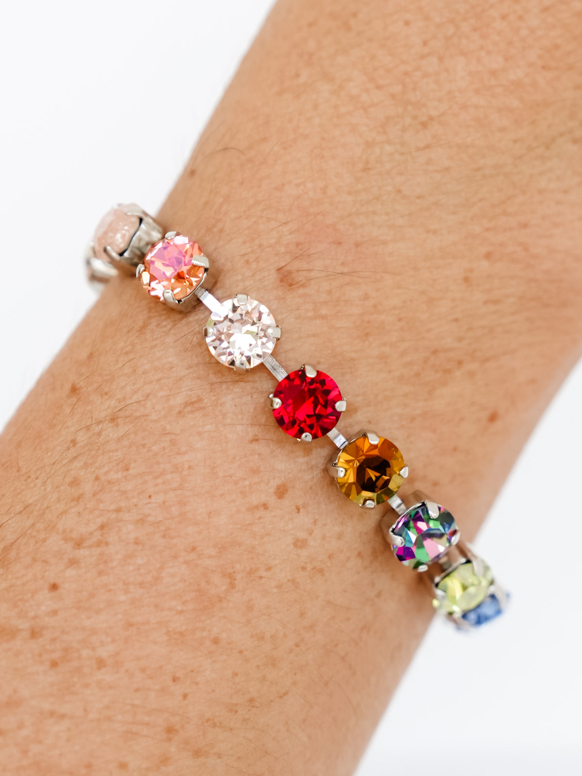 TOVA Small Izzy Silver Plated Crystal Bracelet In Silver Bohemian Fairy