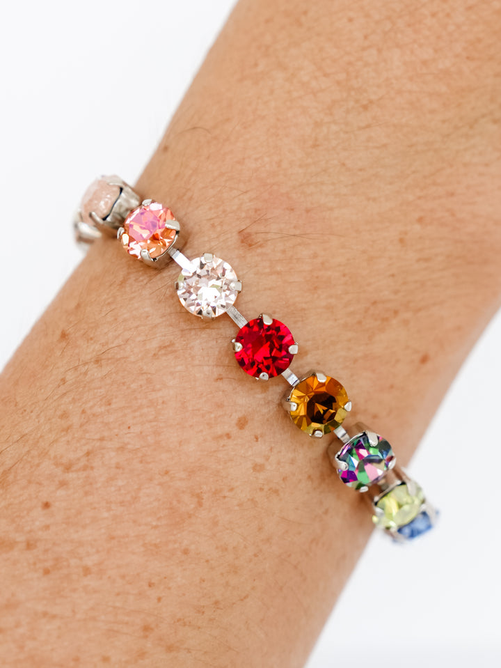 TOVA Small Izzy Silver Plated Crystal Bracelet In Silver Bohemian Fairy