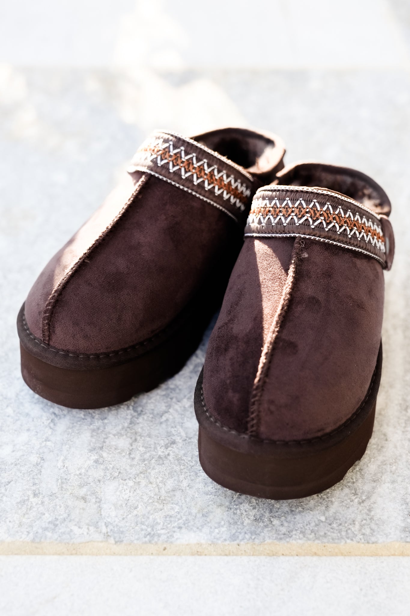 Yellow Box Vegan Shearling Lined Platform Clog