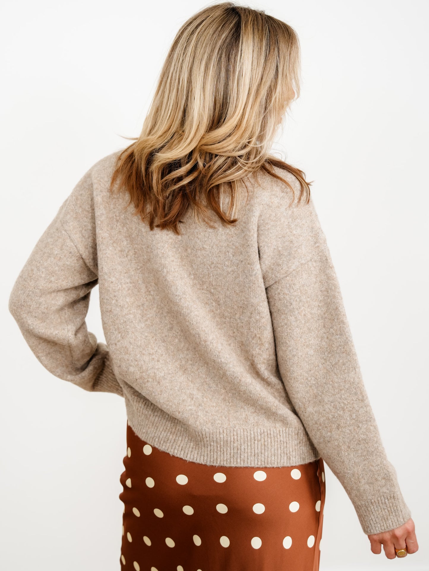 Western Buffalo Motif Long Sleeve Pullover Sweater