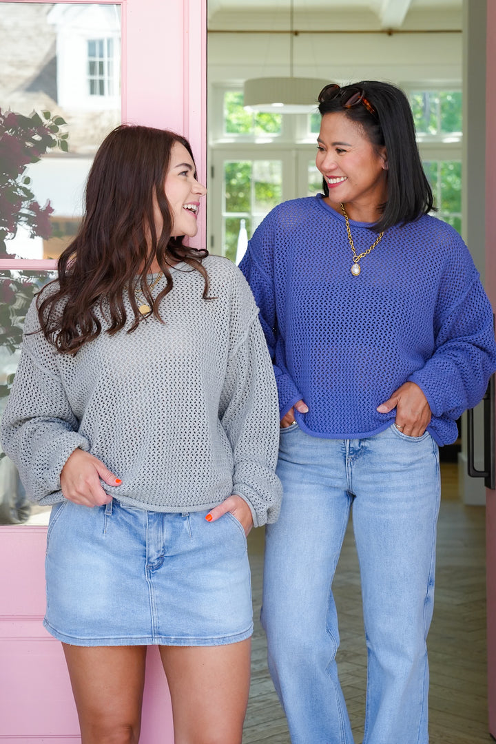 Door Buster! Zenana Textured Knit Drop Shoulder Sweater