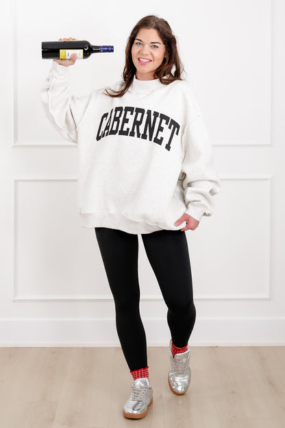Long Sleeve Reversible "Cabernet/Hungover" Graphic Sweatshirt