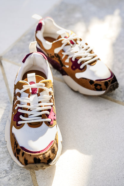 MIA Mixed Vegan Suede Lace Up Sneaker with Textured Detail