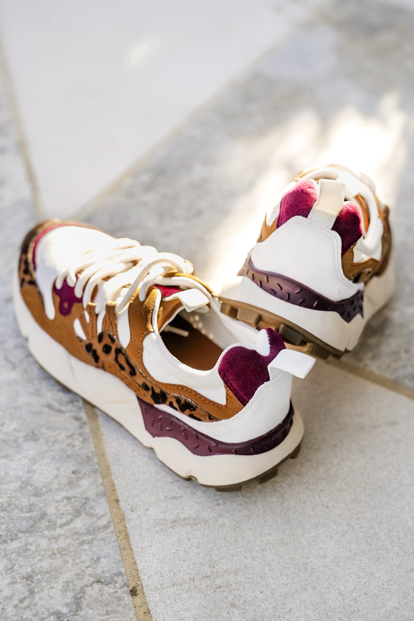 MIA Mixed Vegan Suede Lace Up Sneaker with Textured Detail