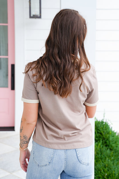 Rodeo Contrast Basic Knit Top
