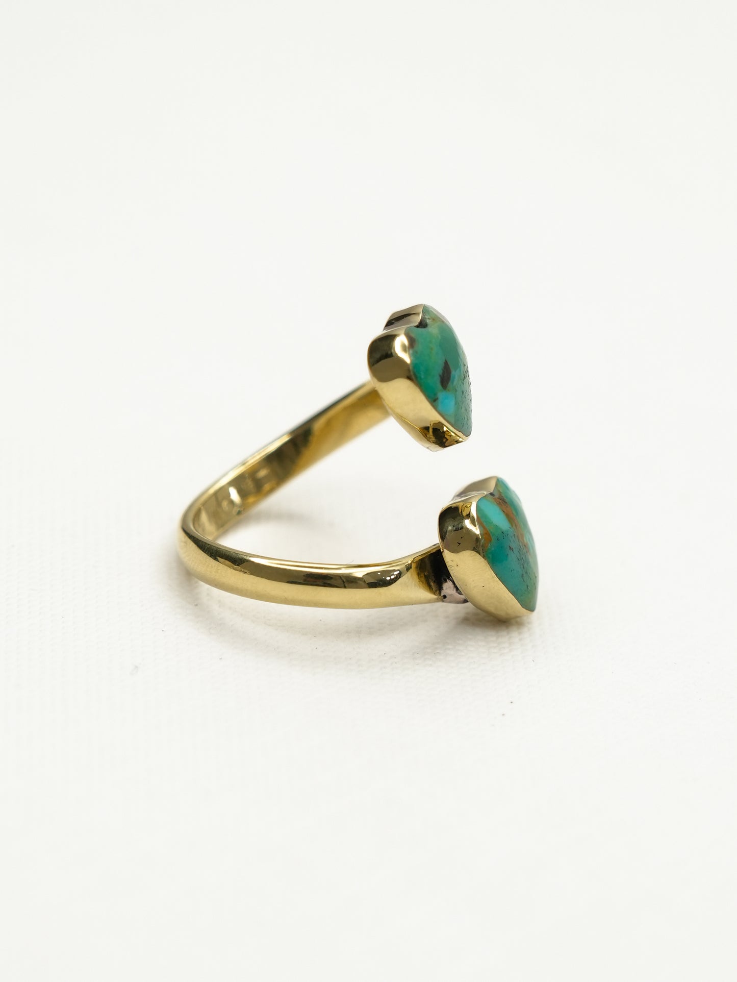 BOHO SOL Double Heart Adjustable Ring