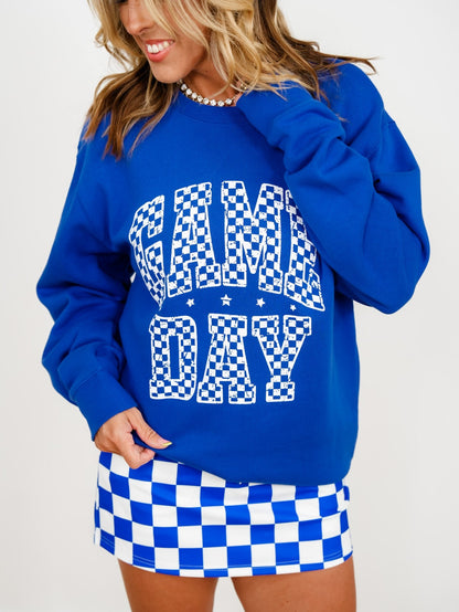 Plus/Reg Long Sleeve Game Day Graphic Sweatshirt - Freckled Poppy