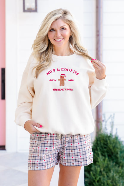 Long Sleeve "Milk And Cookies" Sweatshirt