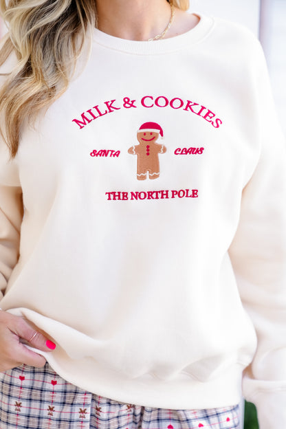 Long Sleeve "Milk And Cookies" Sweatshirt
