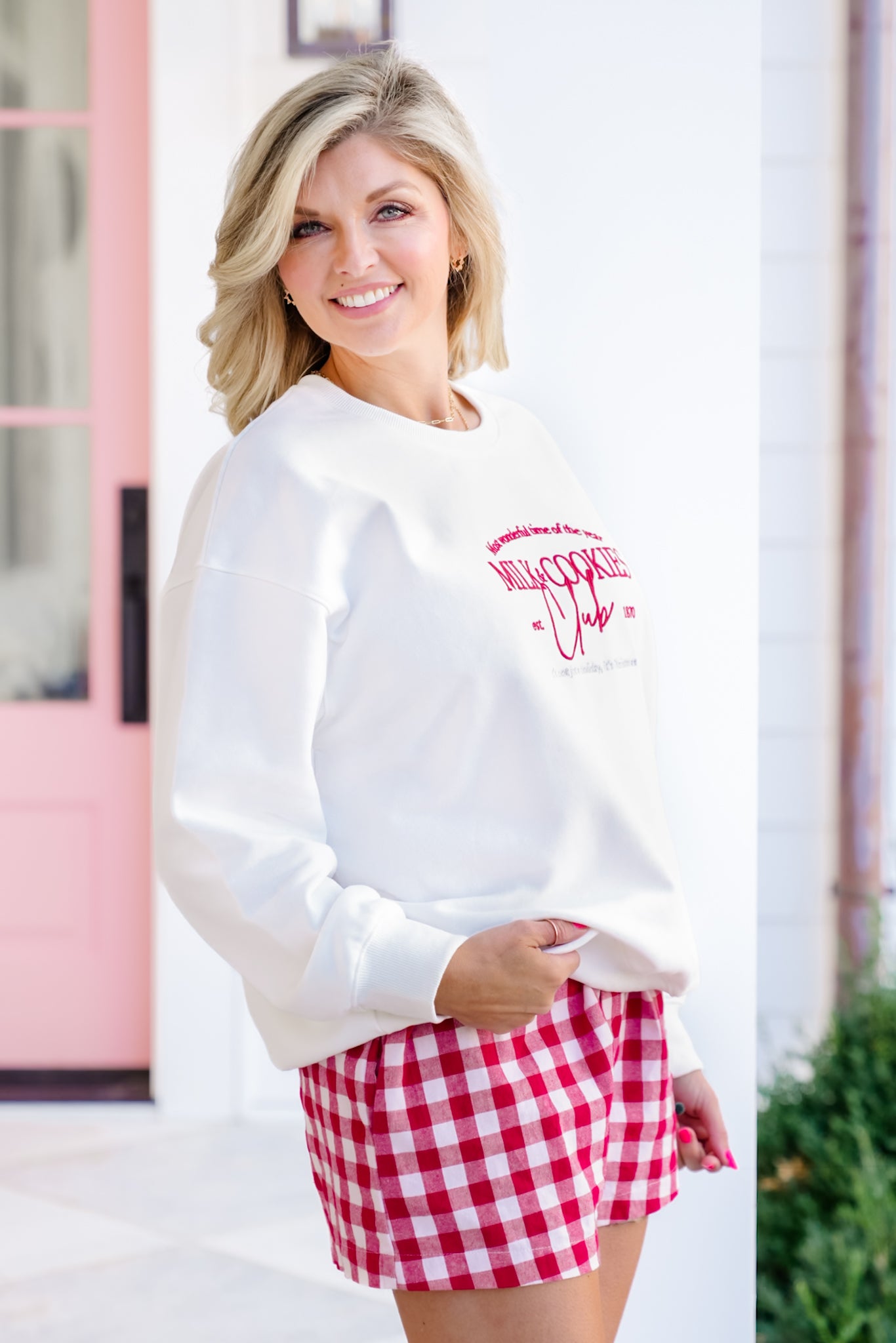 Long Sleeve "Milk And Cookies Club" Sweatshirt