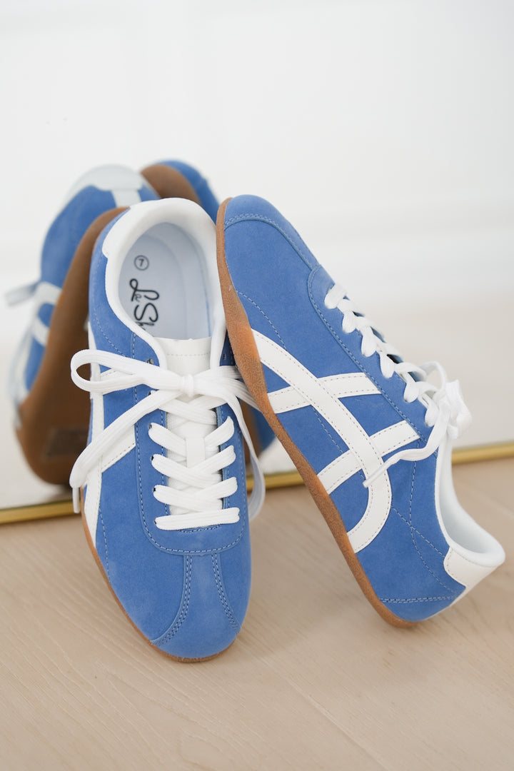 Retro Side Stripes Sneakers - Freckled Poppy