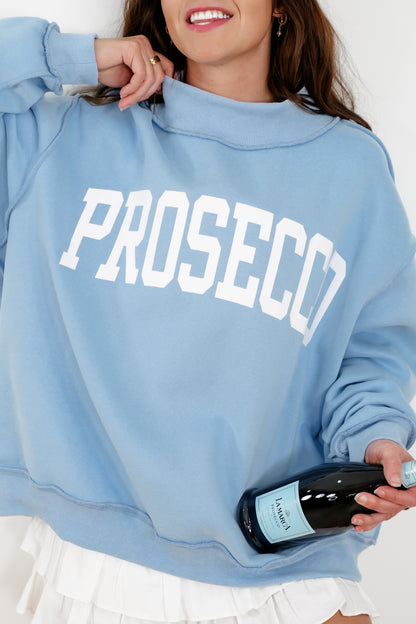 Long Sleeve Reversible "Prosecco/Hungover" Graphic Sweatshirt