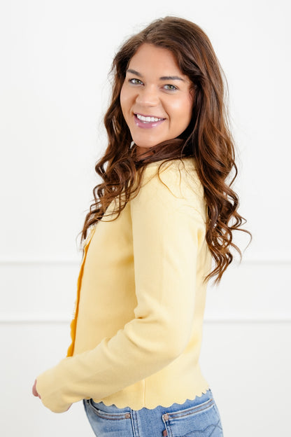 Long Sleeve Bow Button Down Cardigan