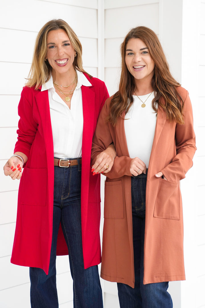 Door Buster! Plus/Reg Magic Chic Long Sleeve Midi Jacket