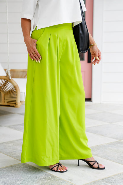 High Waisted Palazzo Pants with Side Pockets
