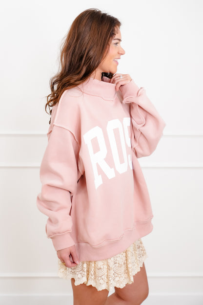 Long Sleeve Reversible "Rose'/Hungover" Graphic Sweatshirt