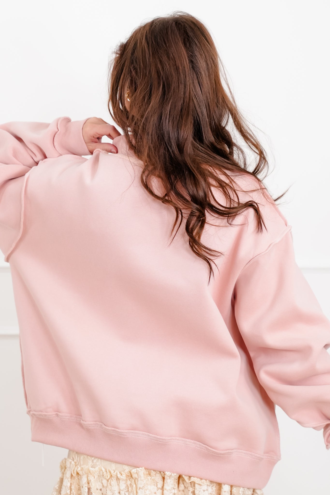 Long Sleeve Reversible "Rose'/Hungover" Graphic Sweatshirt