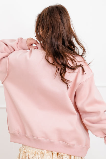 Long Sleeve Reversible "Rose'/Hungover" Graphic Sweatshirt