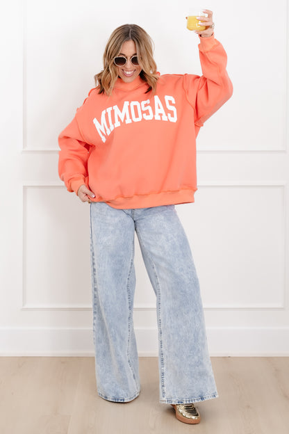 Long Sleeve Reversible "Mimosas/Hungover" Graphic Sweatshirt