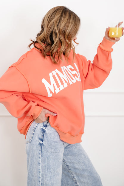 Long Sleeve Reversible "Mimosas/Hungover" Graphic Sweatshirt