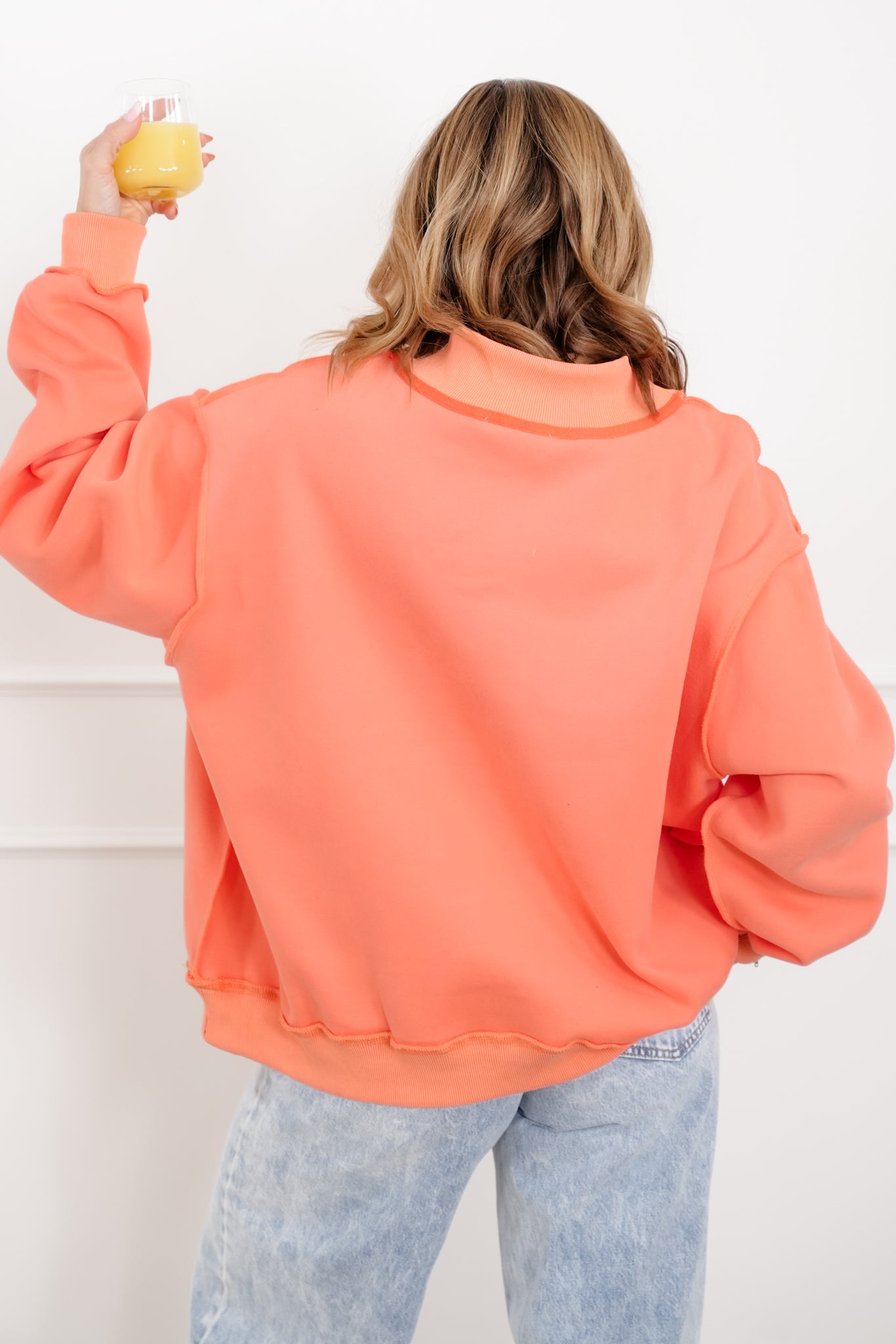 Long Sleeve Reversible "Mimosas/Hungover" Graphic Sweatshirt