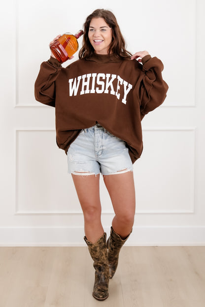 Long Sleeve Reversible "Whiskey/Hungover" Graphic Sweatshirt