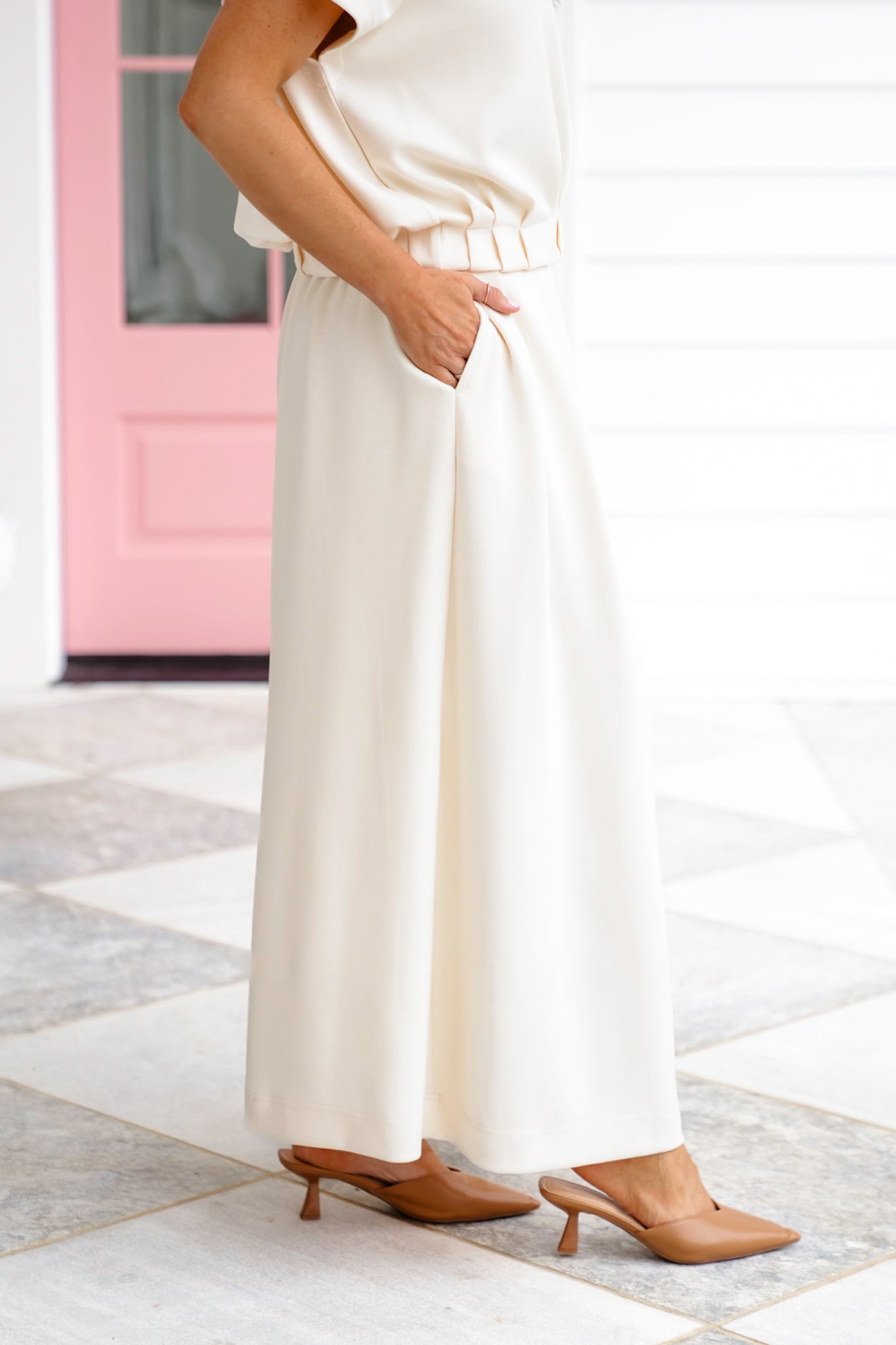 Pleated High Waist Wide Leg Pants