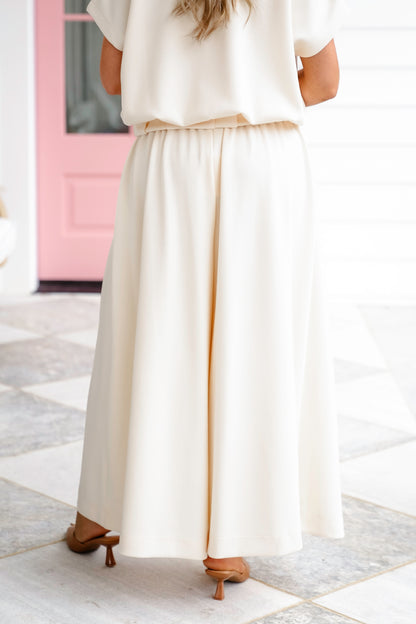 Pleated High Waist Wide Leg Pants