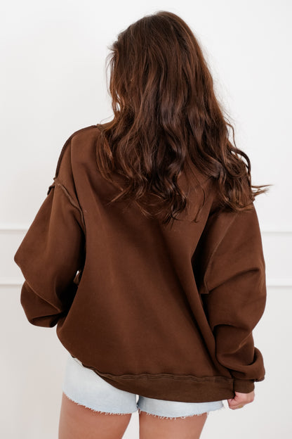 Long Sleeve Reversible "Whiskey/Hungover" Graphic Sweatshirt