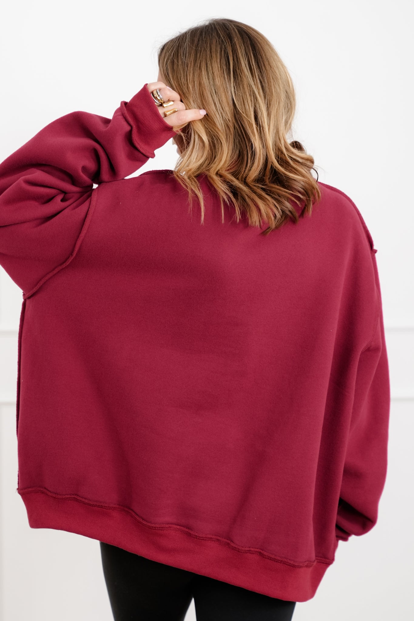Long Sleeve Reversible "Merlot/Hungover" Graphic Sweatshirt