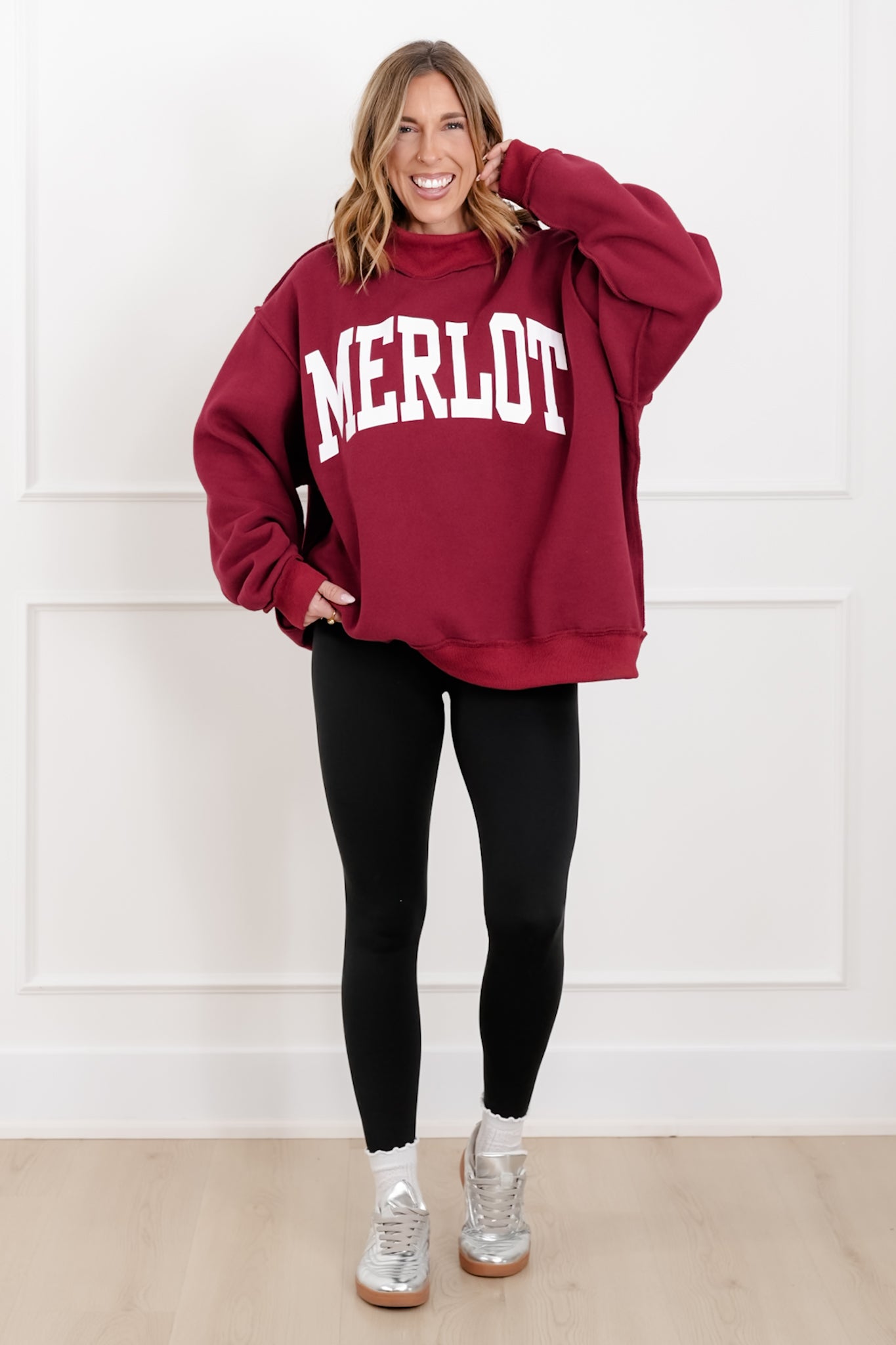 Long Sleeve Reversible "Merlot/Hungover" Graphic Sweatshirt