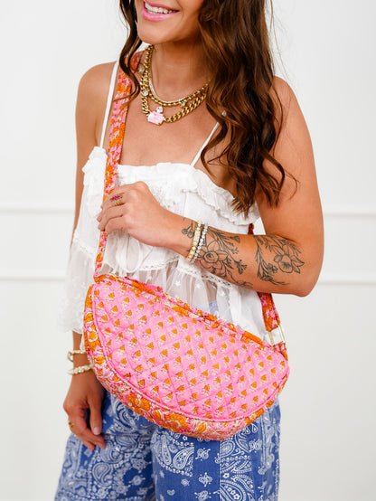 POL Essential Lightweight Quilted Floral Bag