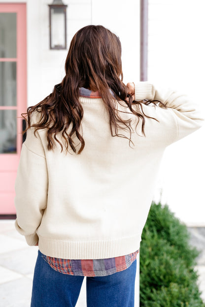 Knit Long Sleeve "Whiskey Weather" Sweater